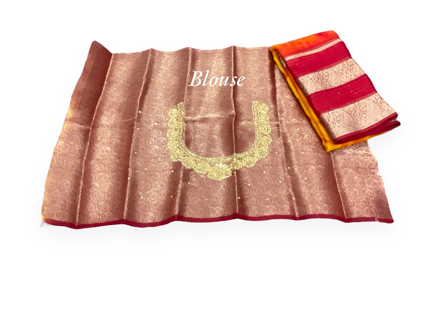 Yellow Organza Saree