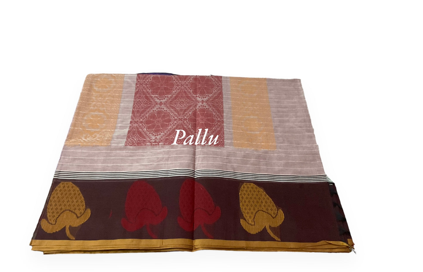 Simple Pink Colour Handloom Cotton Saree