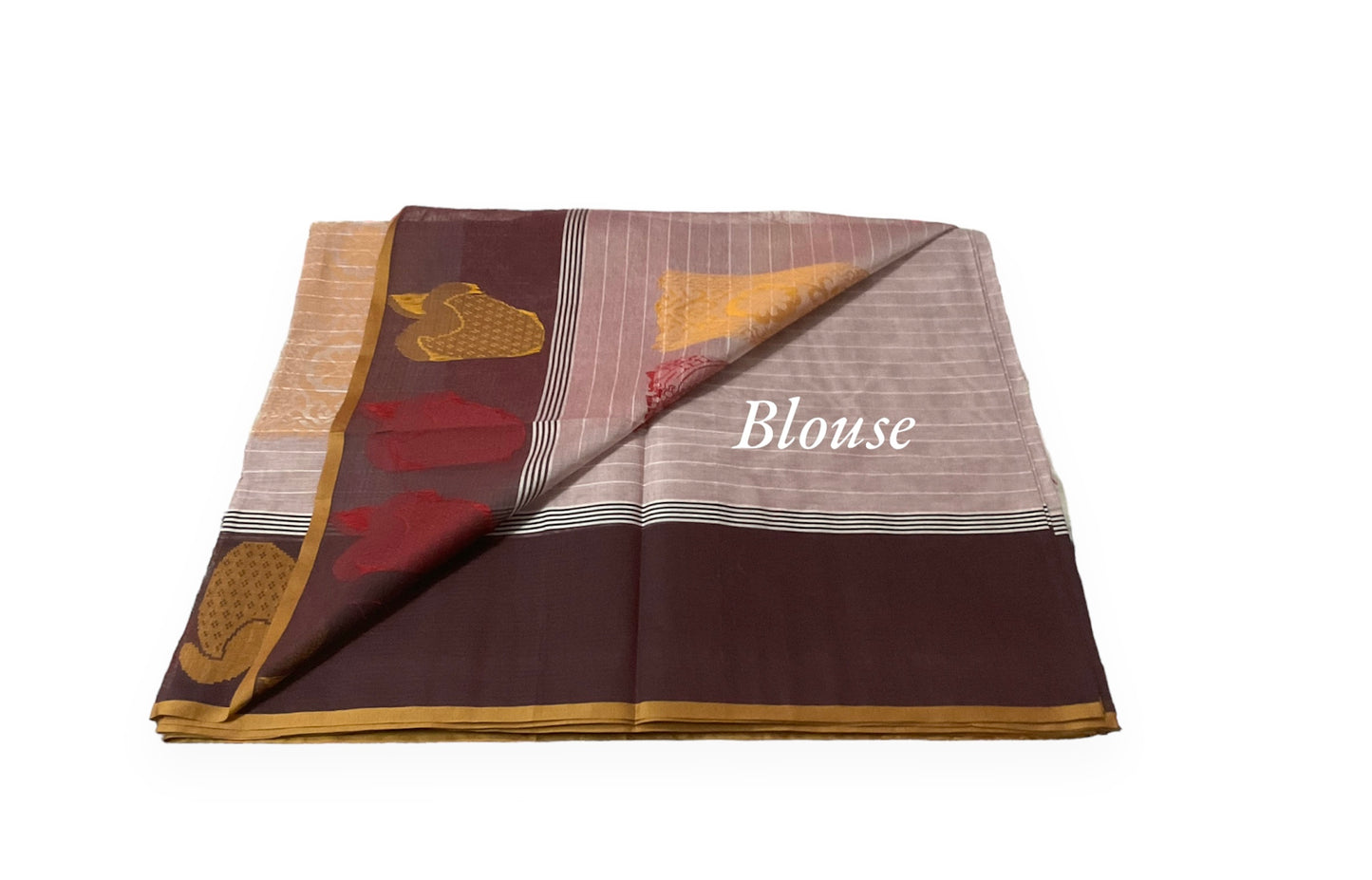 Simple Pink Colour Handloom Cotton Saree
