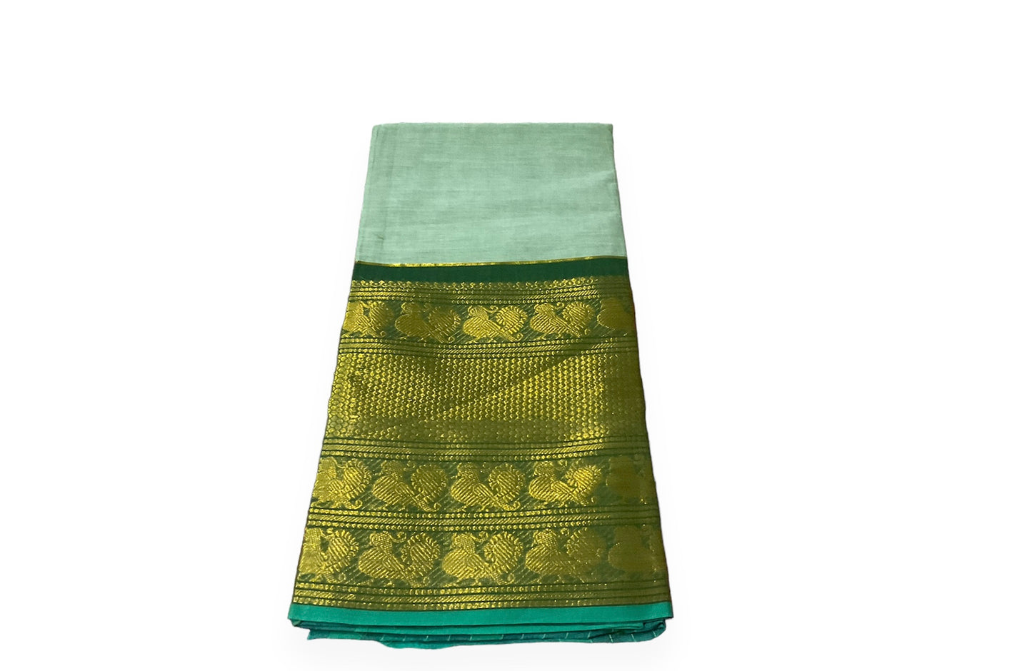 Tea Green Colour Handloom Cotton Saree