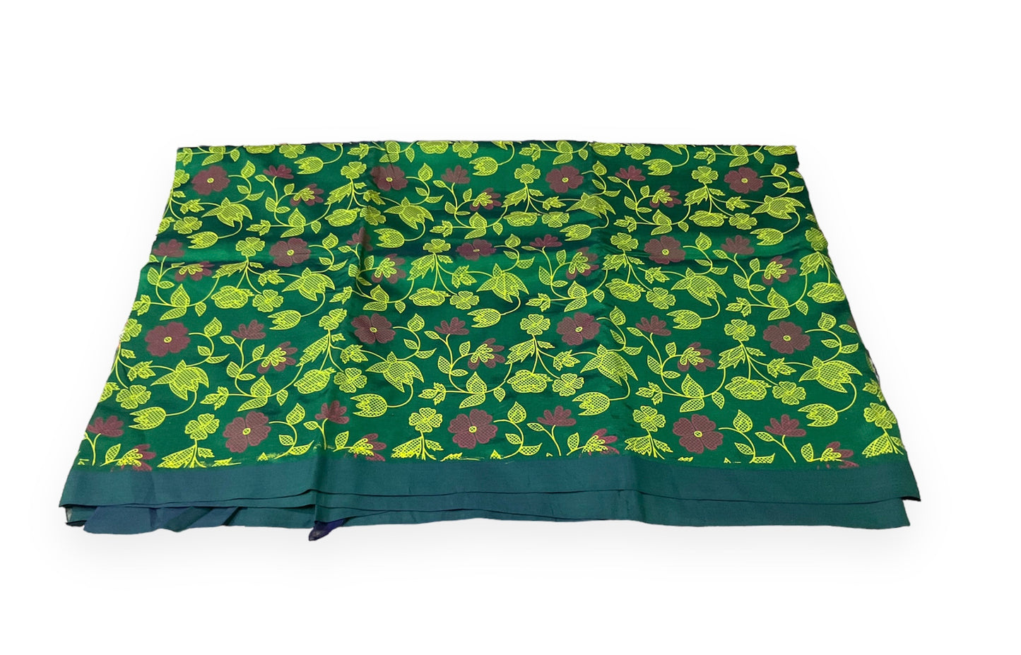 Green Colour Mangalagiri Semi Pattu Saree
