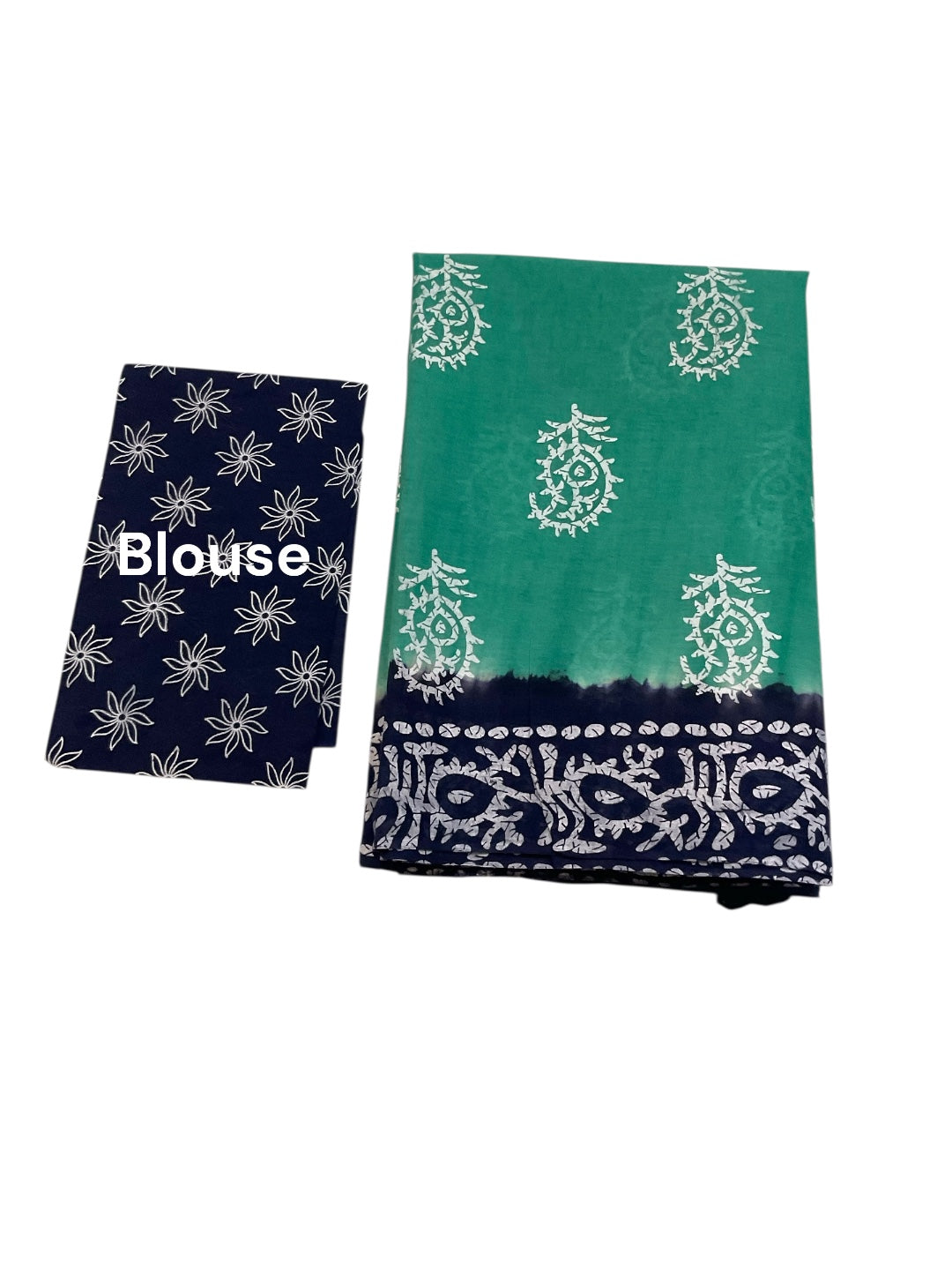 Stylish Rama Green saree in pure cotton fabric
