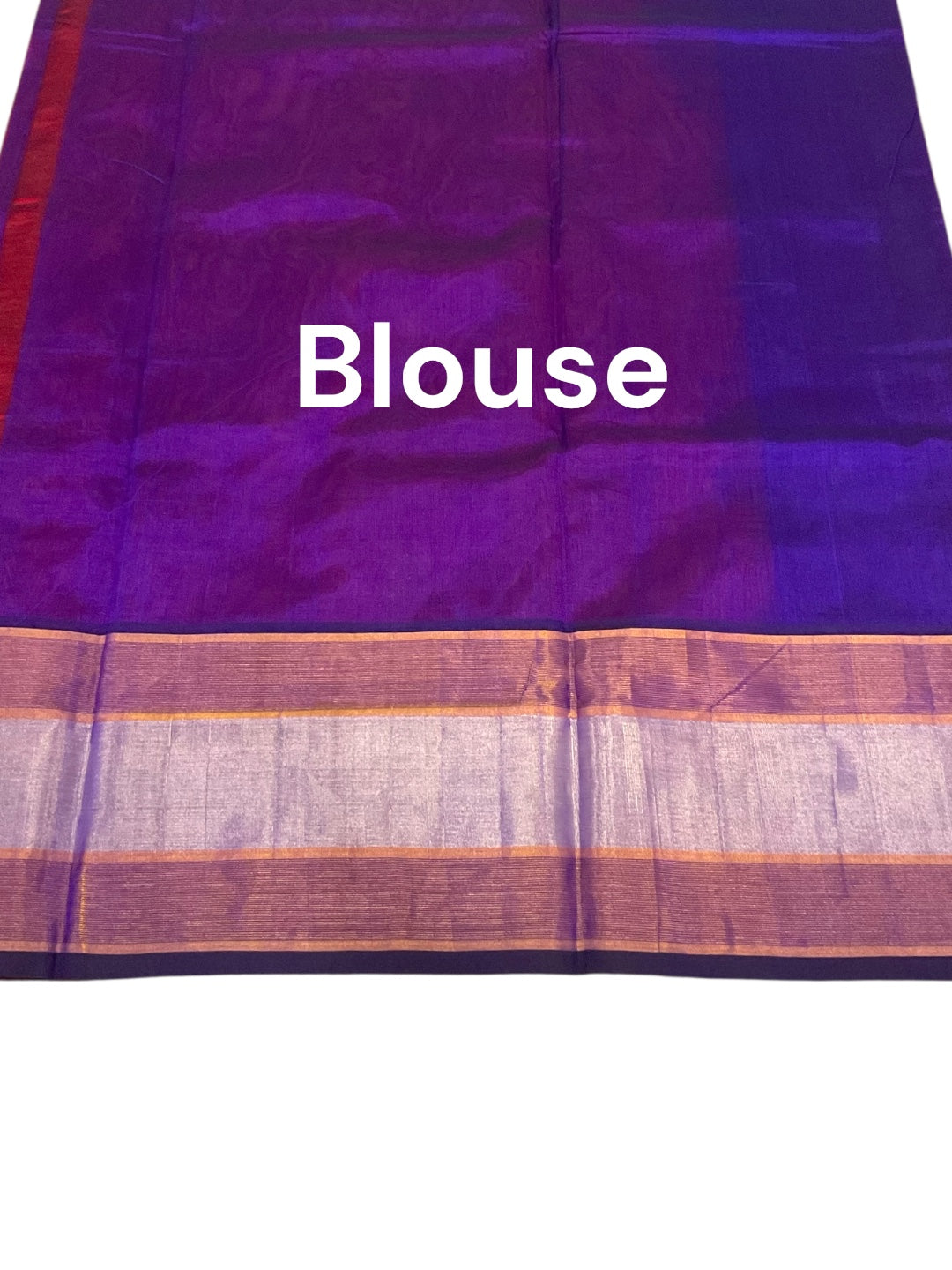 Venkatagiri Grandeur Red & Deep Violet Cotton Pattu Saree