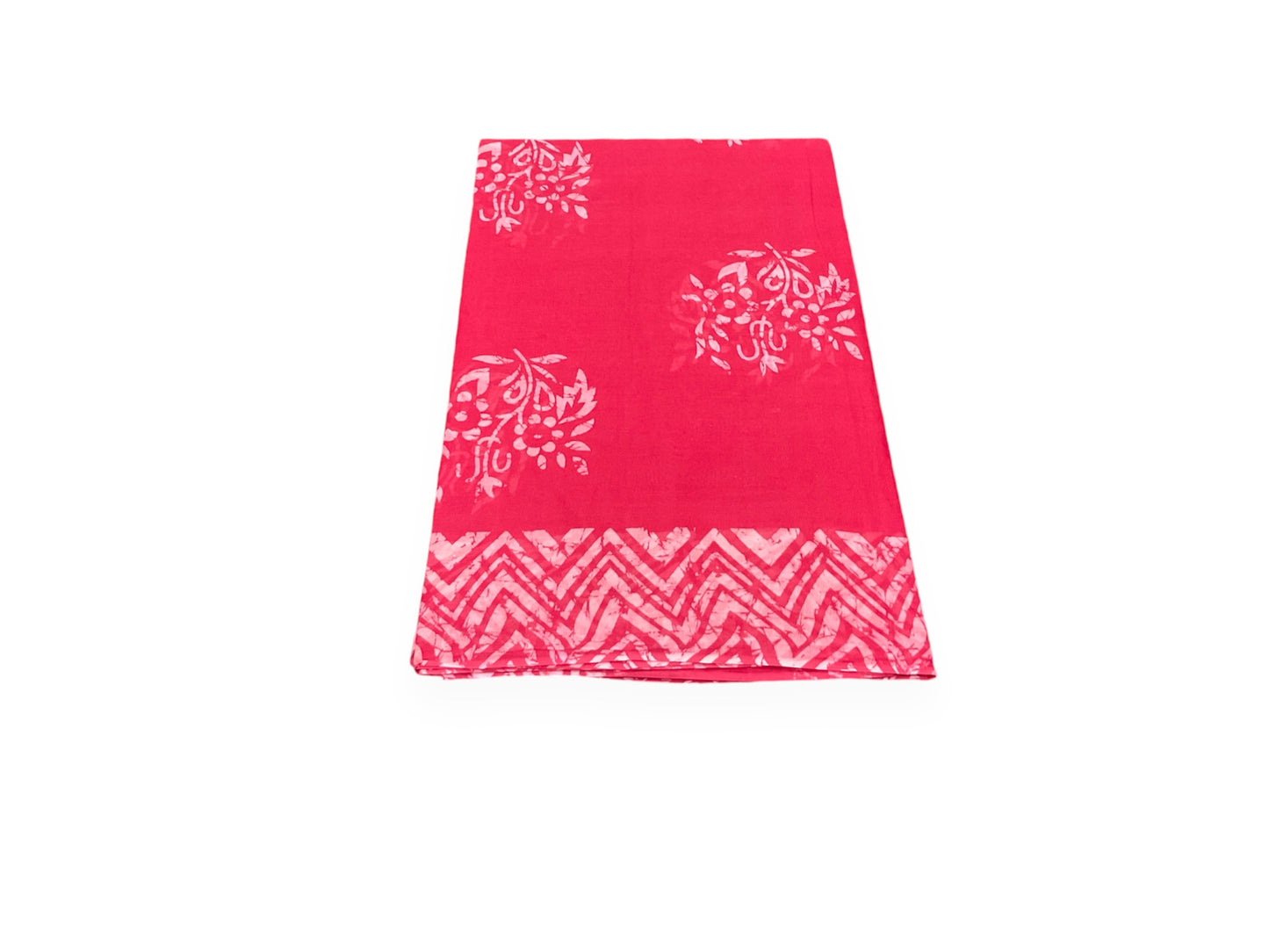 Bright Pink Colour Cotton Saree