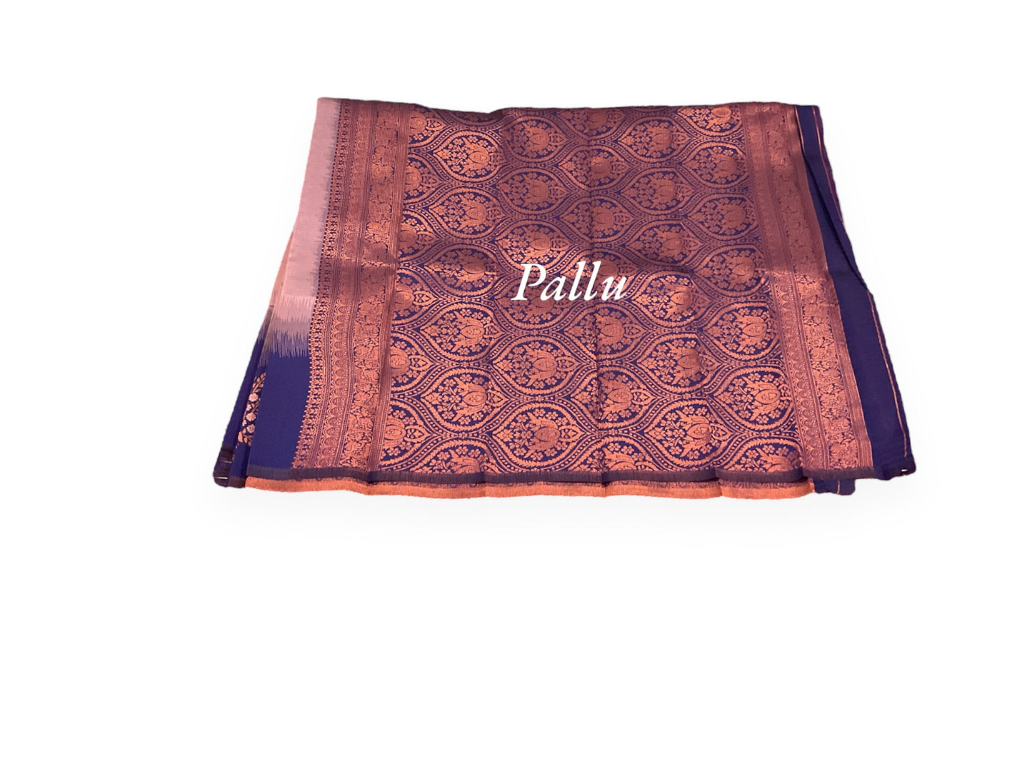 Brown and Blue Fancy Saree