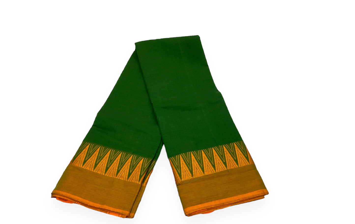 Green Colour Handloom Cotton Saree