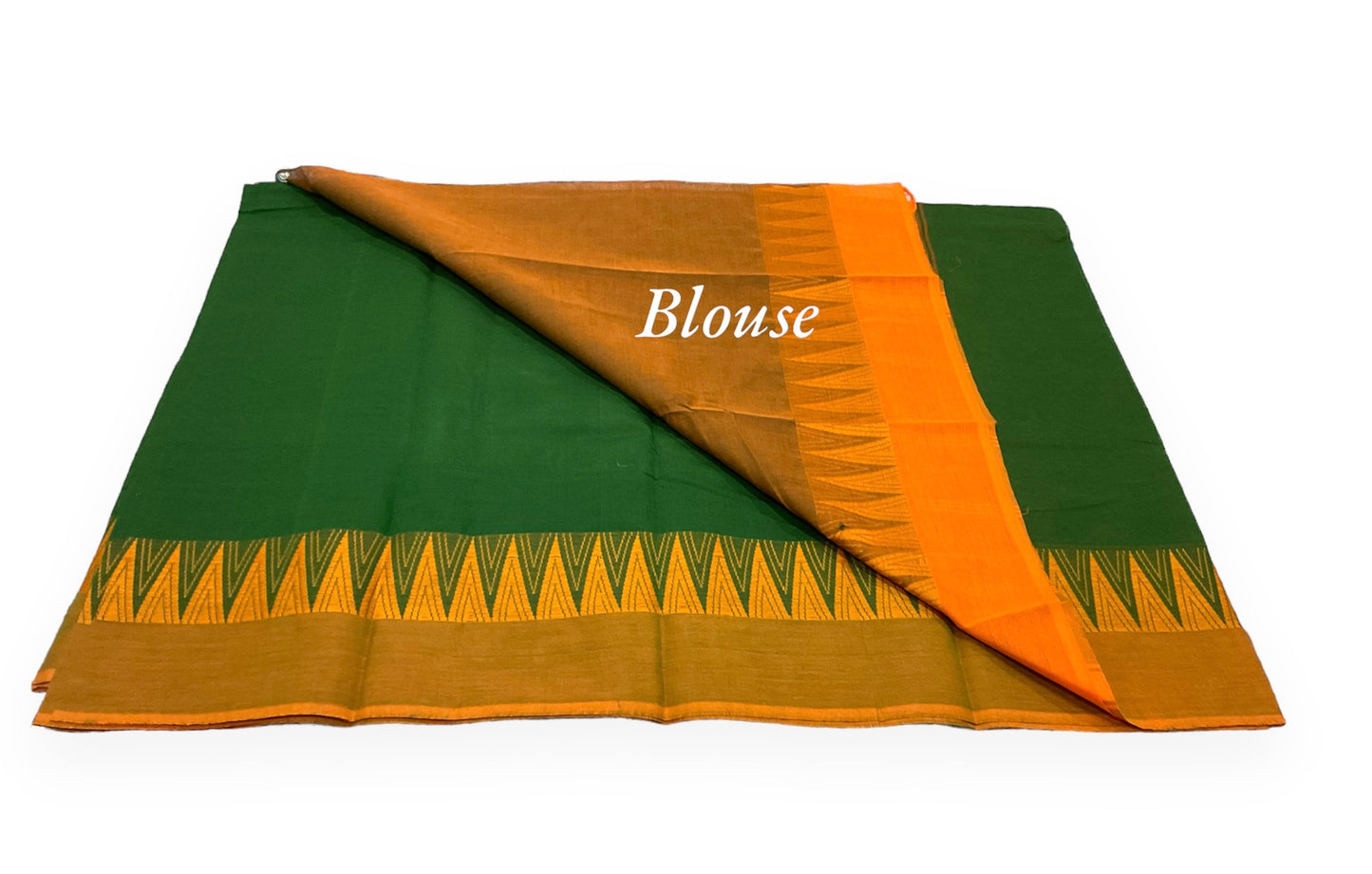 Green Colour Handloom Cotton Saree