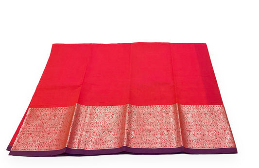 Pink Colour Handloom Cotton Saree