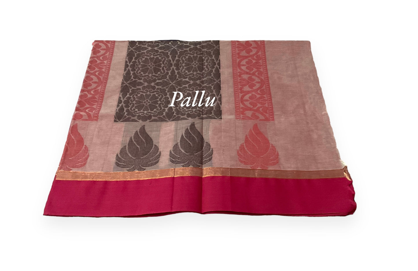 Pink Colour Handloom Cotton Saree