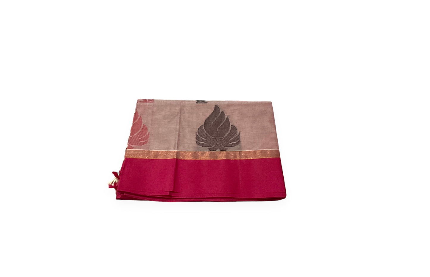 Pink Colour Handloom Cotton Saree