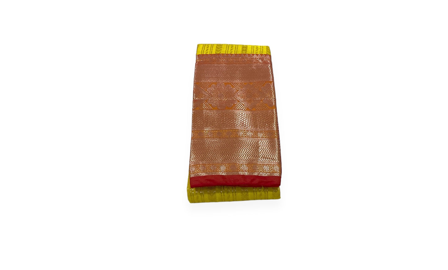 Yellow and Red Colour Soft Pattu Saree