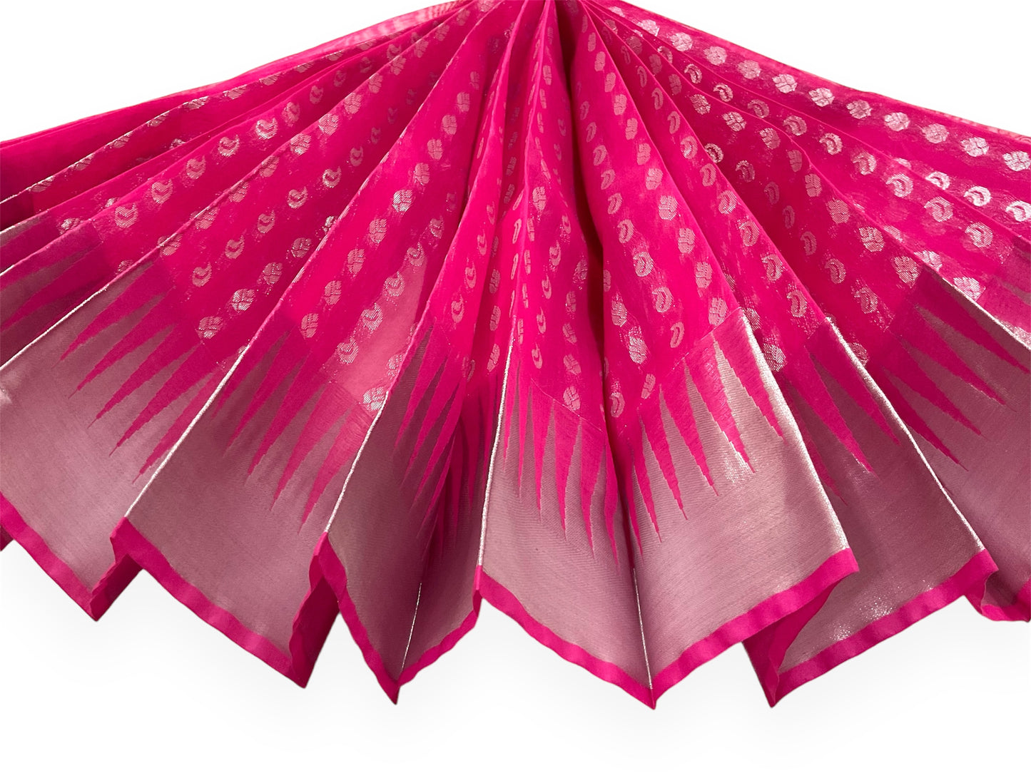 Magenta Pink Colour Mono Cotton Saree