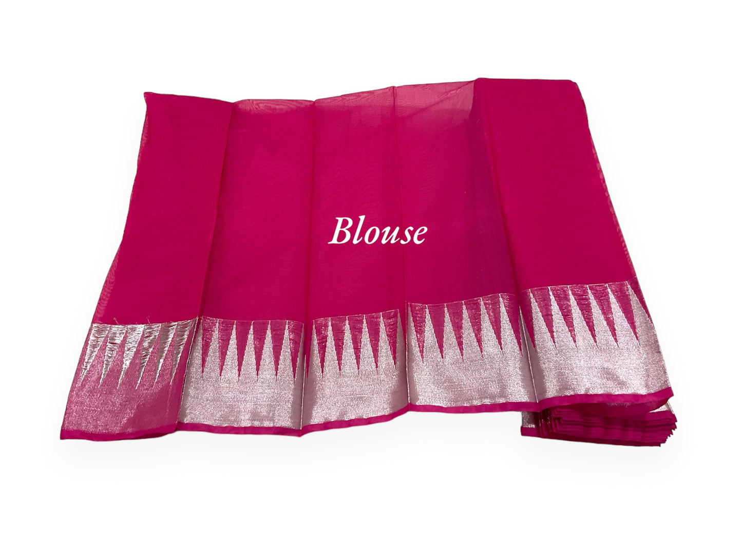 Magenta Pink Colour Mono Cotton Saree