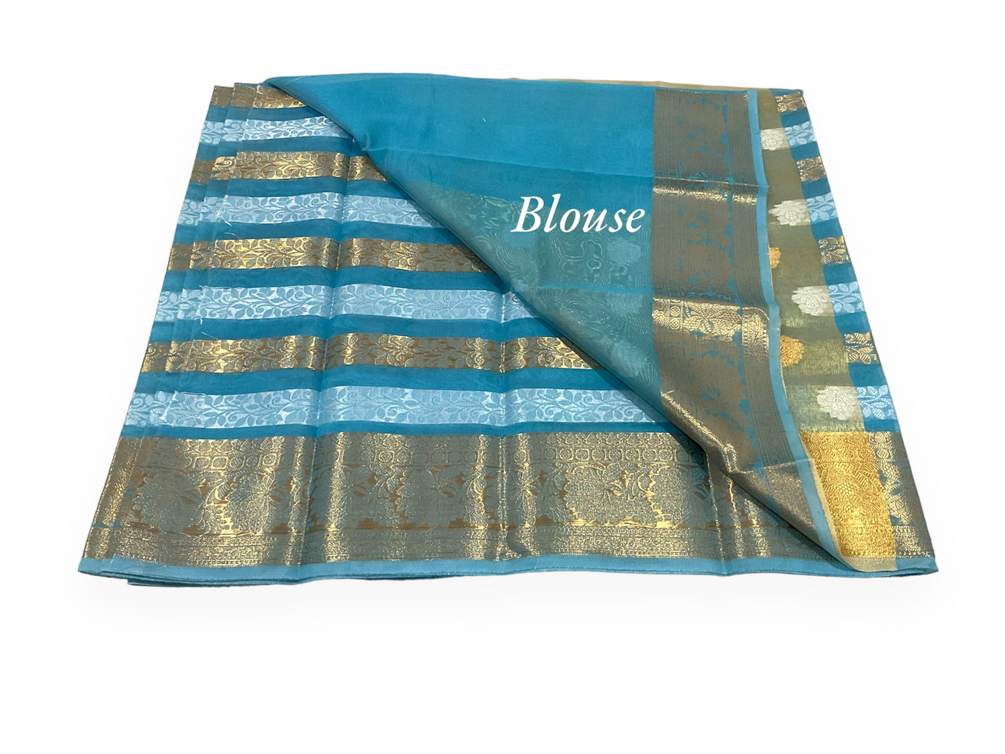 Light Blue Colour Soft Fancy Saree