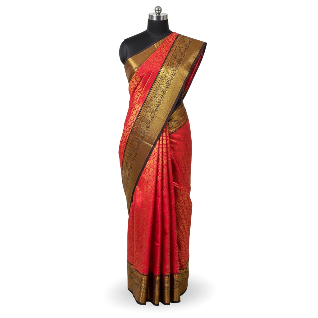 Rose Pink and Blue Colour Banarasi Soft Pattu Saree