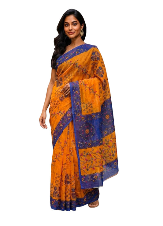 Graceful Cotton Saree with Modern Print Design
