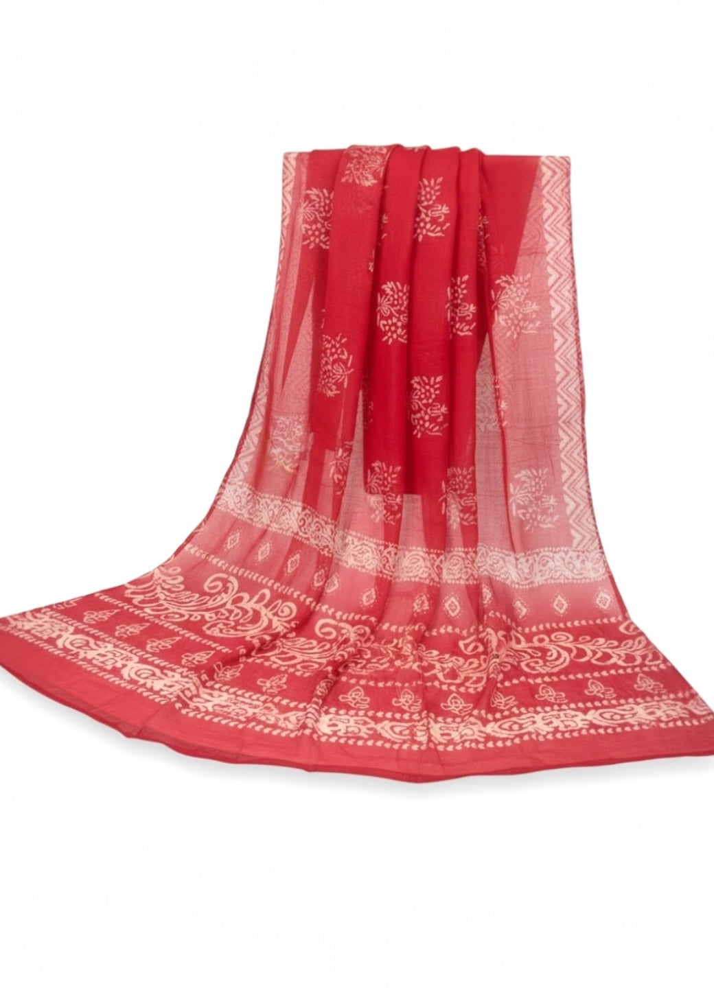 Bright Pink Colour Cotton Saree