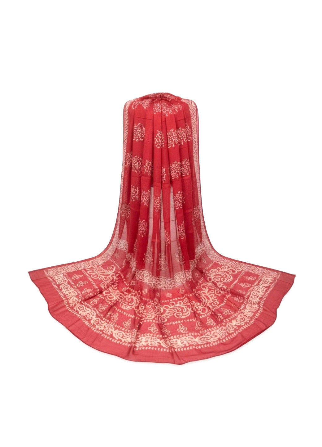 Bright Pink Colour Cotton Saree