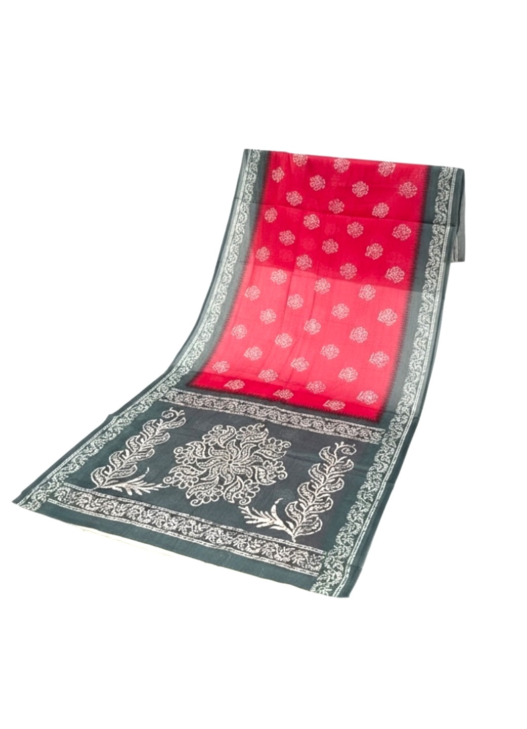 Pink Colour Cotton Saree with Hand Block Print