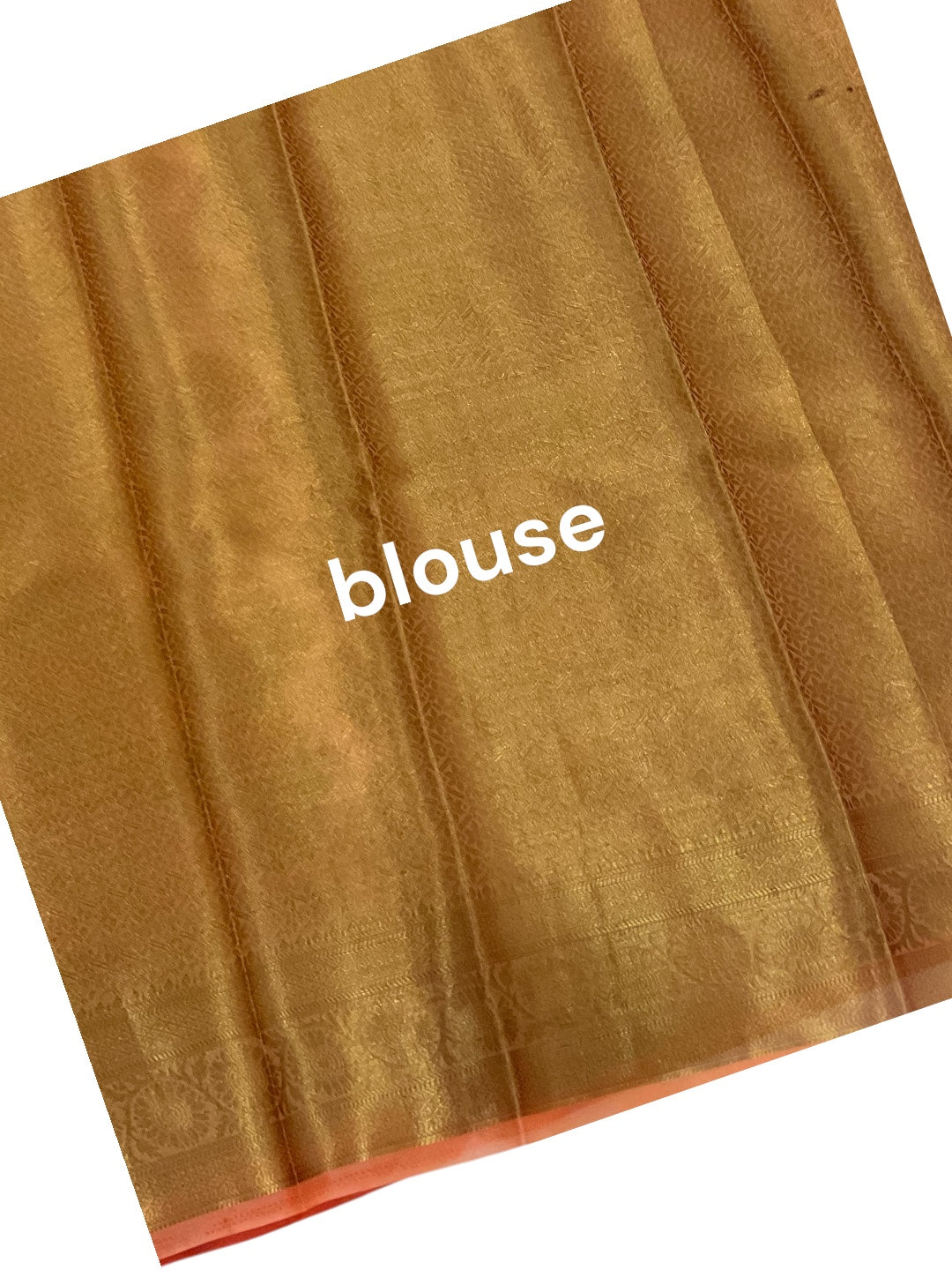Peach Orange Colour Banarasi Tissue Saree