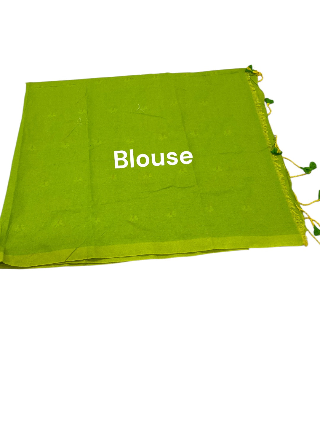 Parrot Green Colour Khadi Cotton Saree