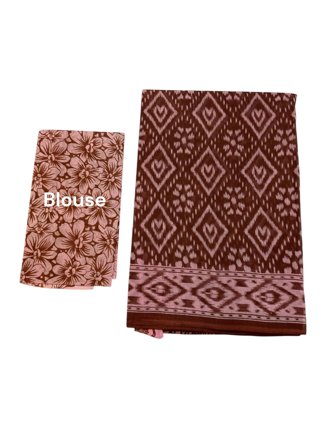 Stylish Brown saree in pure cotton fabric