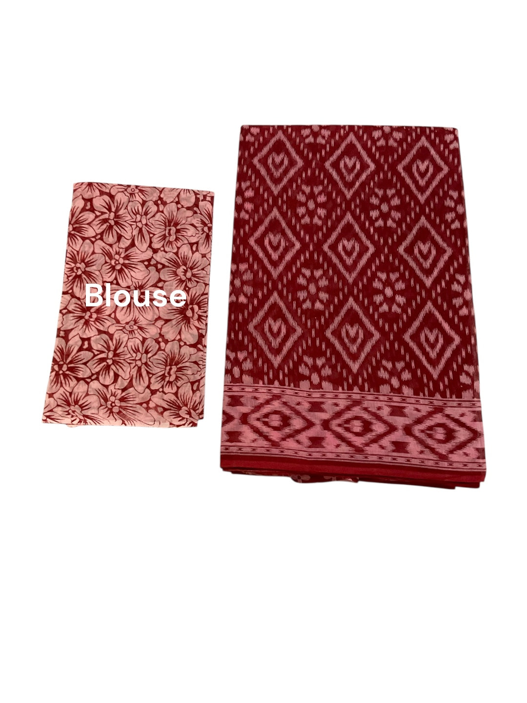 Stylish Marron saree in pure cotton fabric