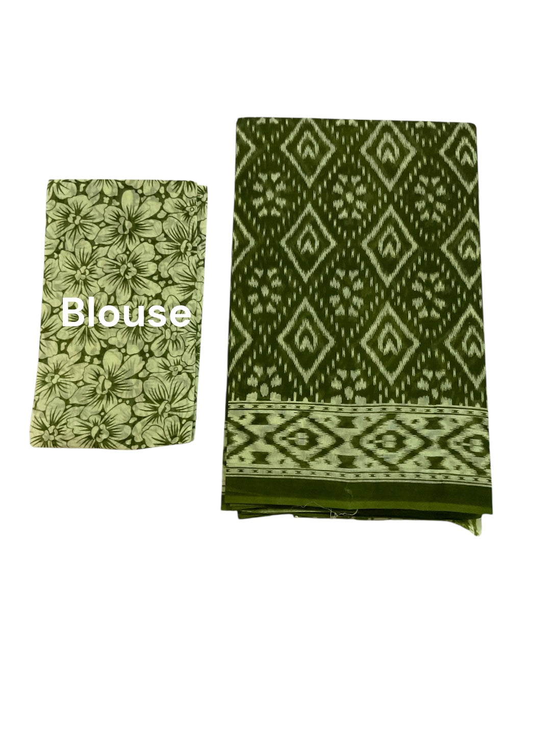 Green Printed Daily Wear Cotton Saree – Comfortable & Elegant