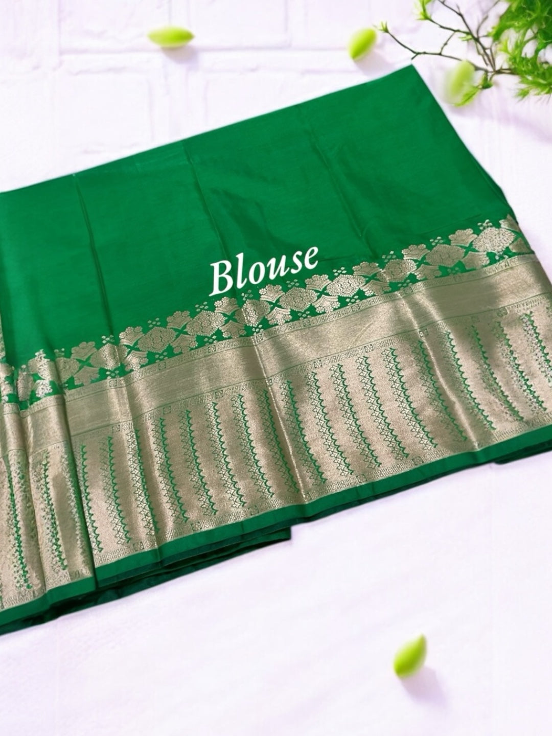 Purple and Green Colour Soft Pattu Saree