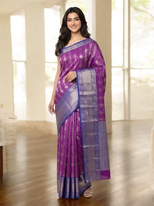 Light Purple Colour Soft Pattu Saree