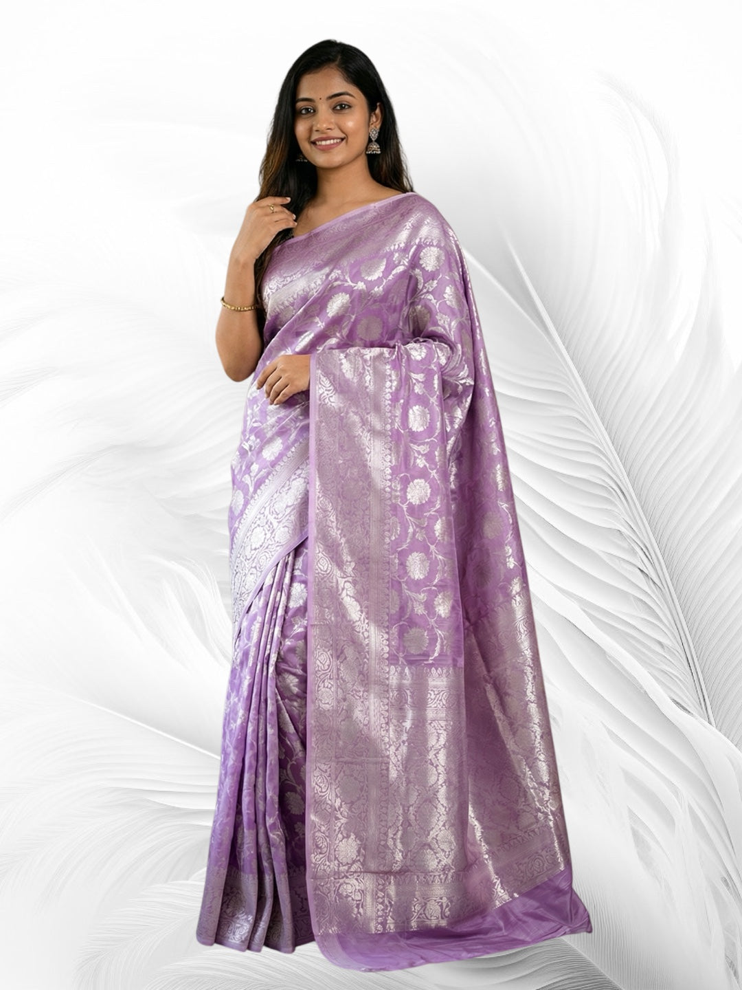 Light Purple Colur Soft Tissue Saree