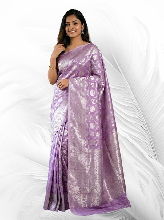 Light Purple Colur Soft Tissue Saree