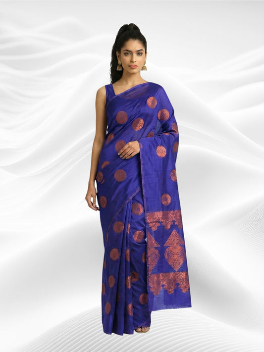Venkatagiri Royal Blue Soft Pattu Saree