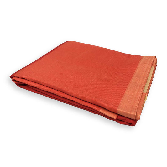 Mangalagiri Orange Semi Pattu Saree